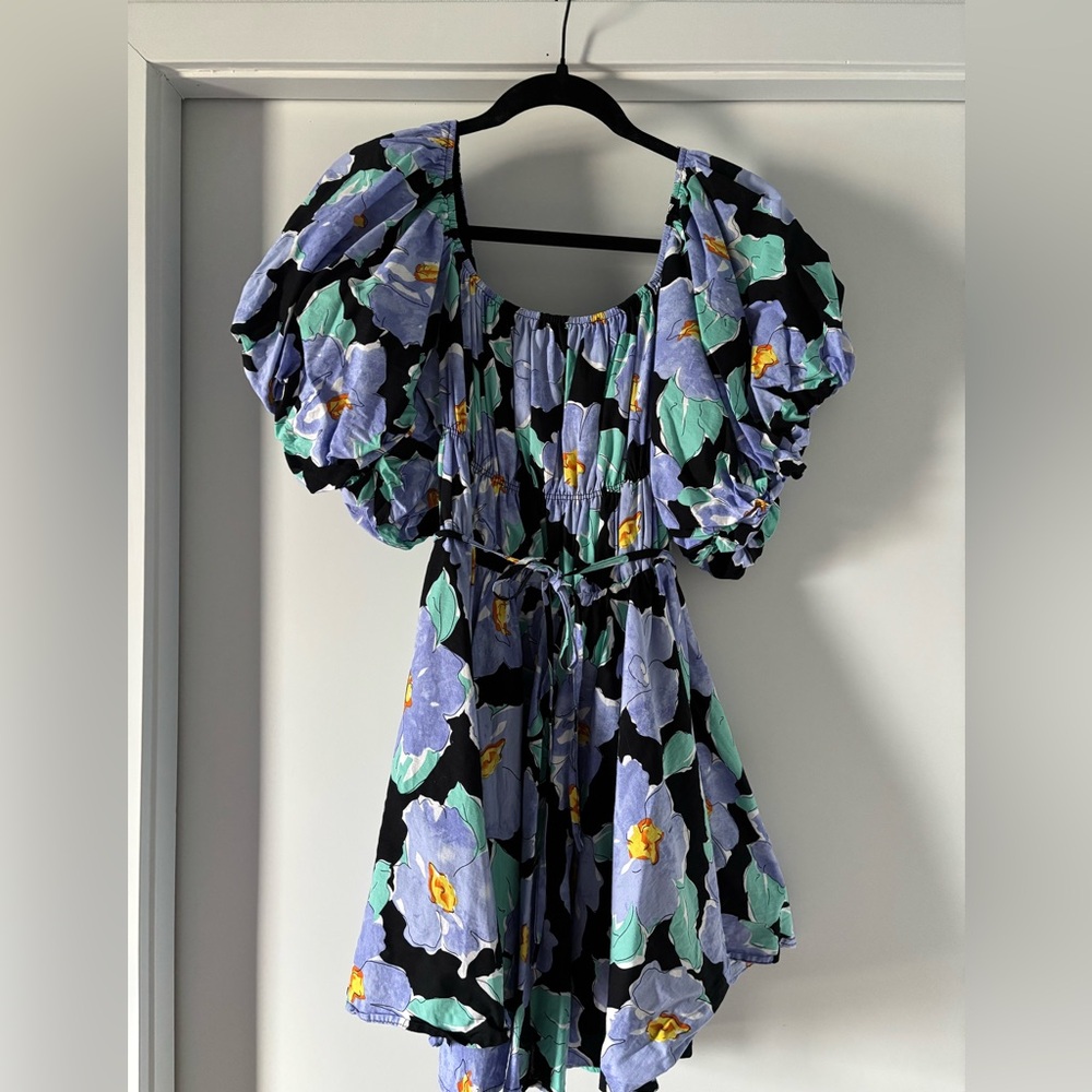 &merci Floral Puff Sleeve mini Dress
